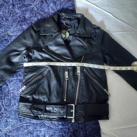NWT All Saints Balfern Biker jacket, black, US 4 - Picture 8 of 16